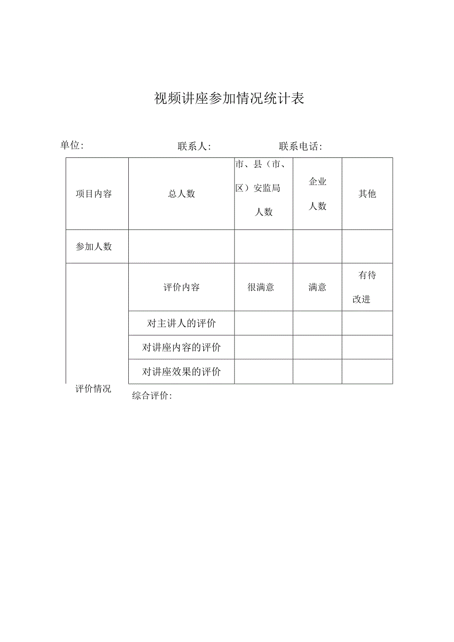 视频讲座参加情况统计表.docx_第1页