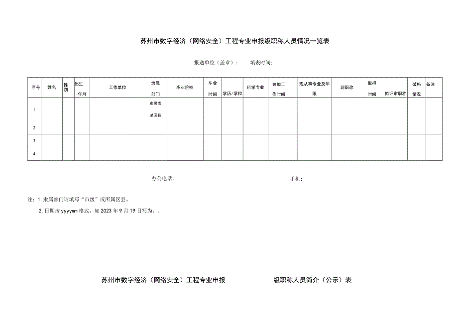 苏州市数字经济网络安全工程专业技术资格评审申报材料目录.docx_第2页