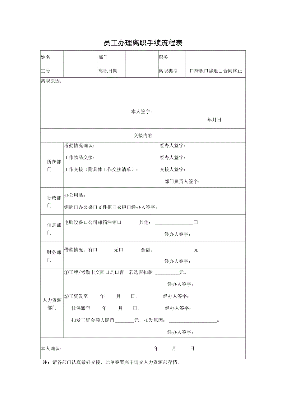 员工办理离职手续流程表模板.docx_第3页