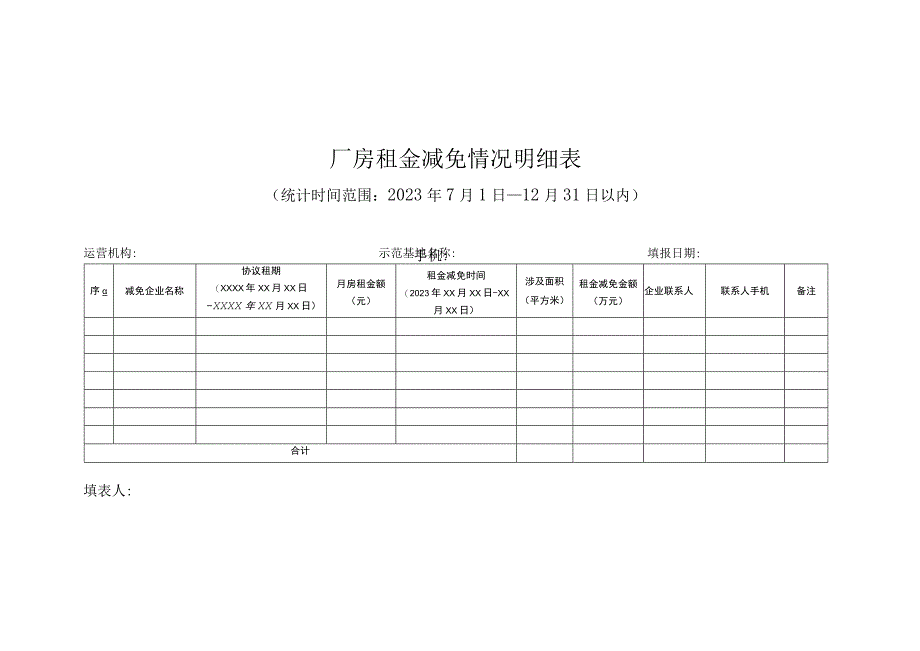 厂房租金减免情况表.docx_第3页