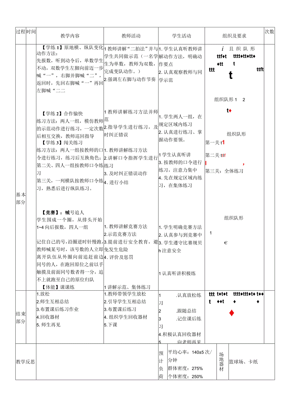 水平一（一、二年级）体育《队列队形：原地一路（列）纵（横）队变两路（列）纵（横）队及还原》公开课教案.docx_第2页