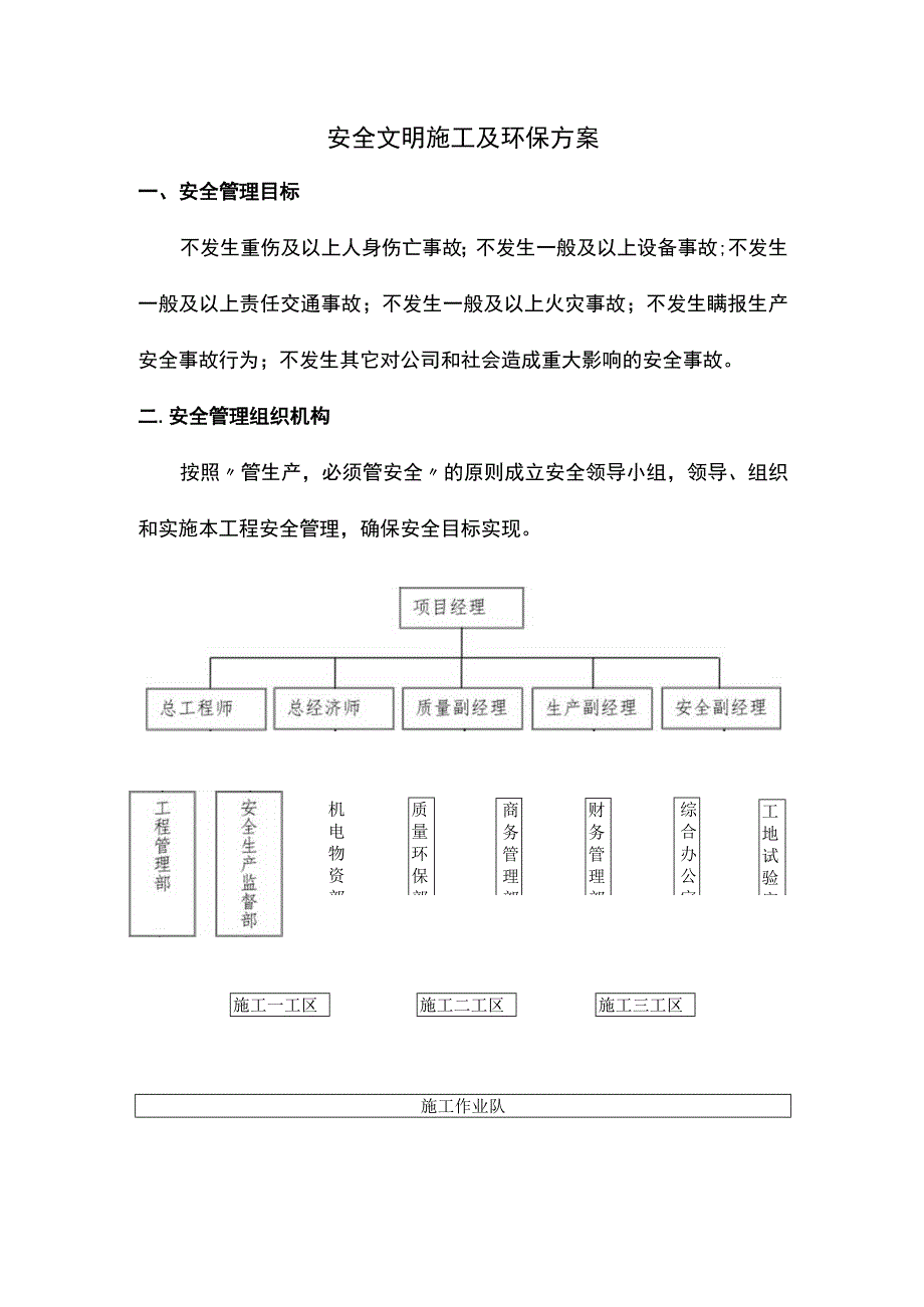 安全文明施工及环保方案.docx_第1页