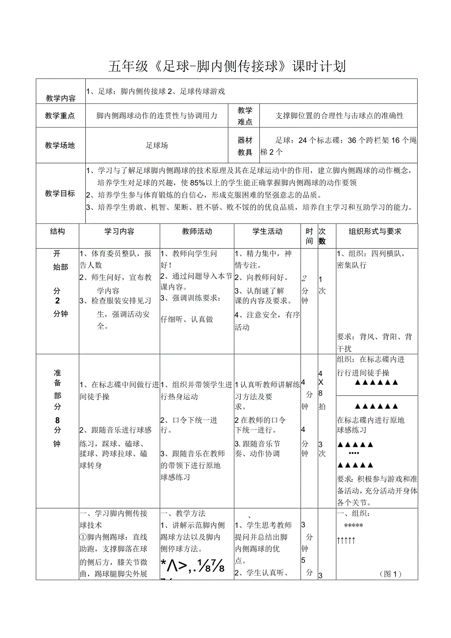 水平三（五年级）体育《足球-脚内侧传接球》教学设计及教案.docx_第3页