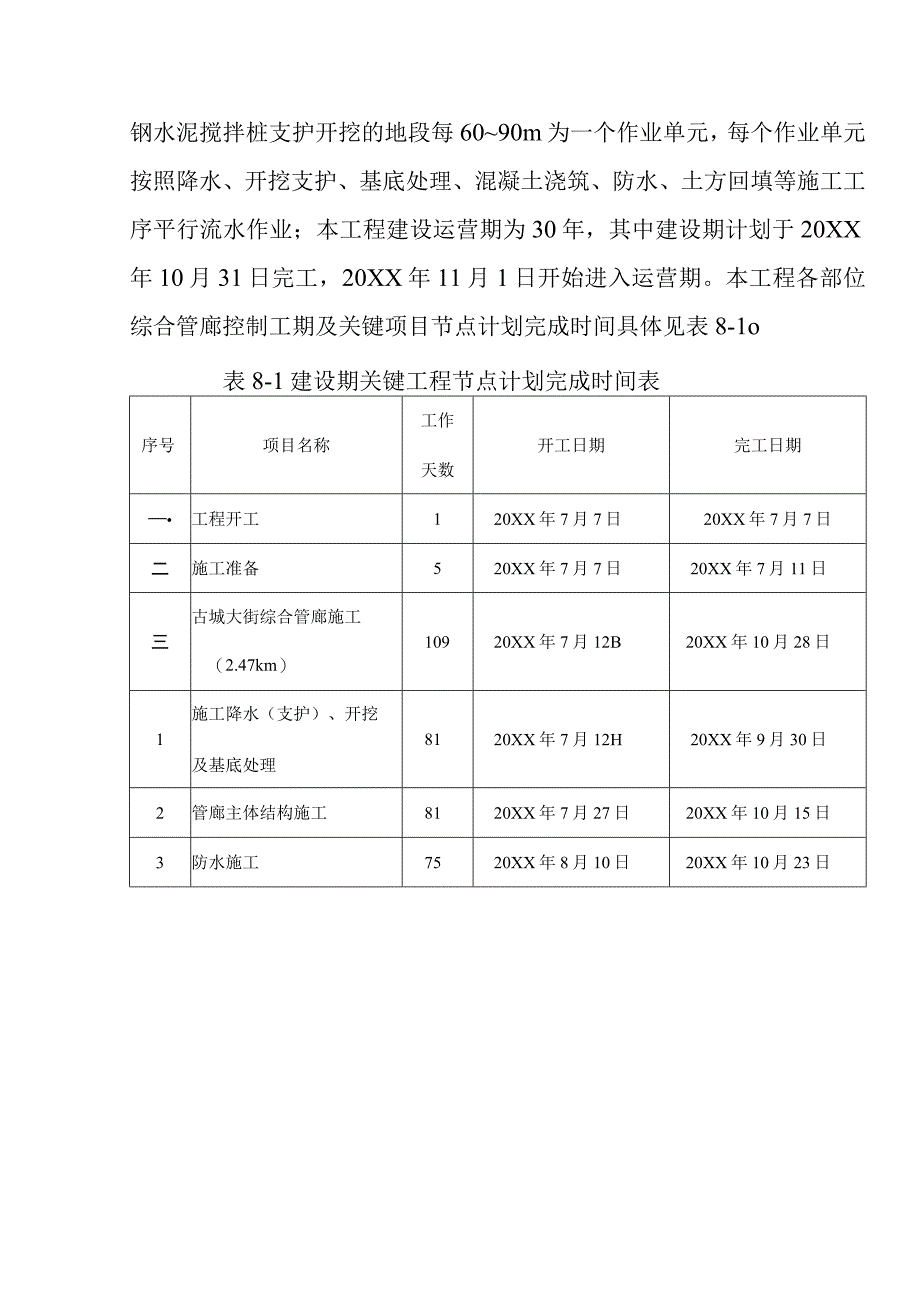 市政道路地下综合管廊工程总承包项目施工进度计划及保证措施.docx_第2页