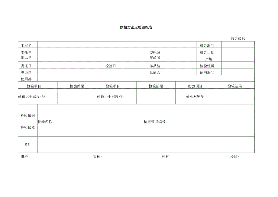 砂相对密度检验报告.docx_第1页