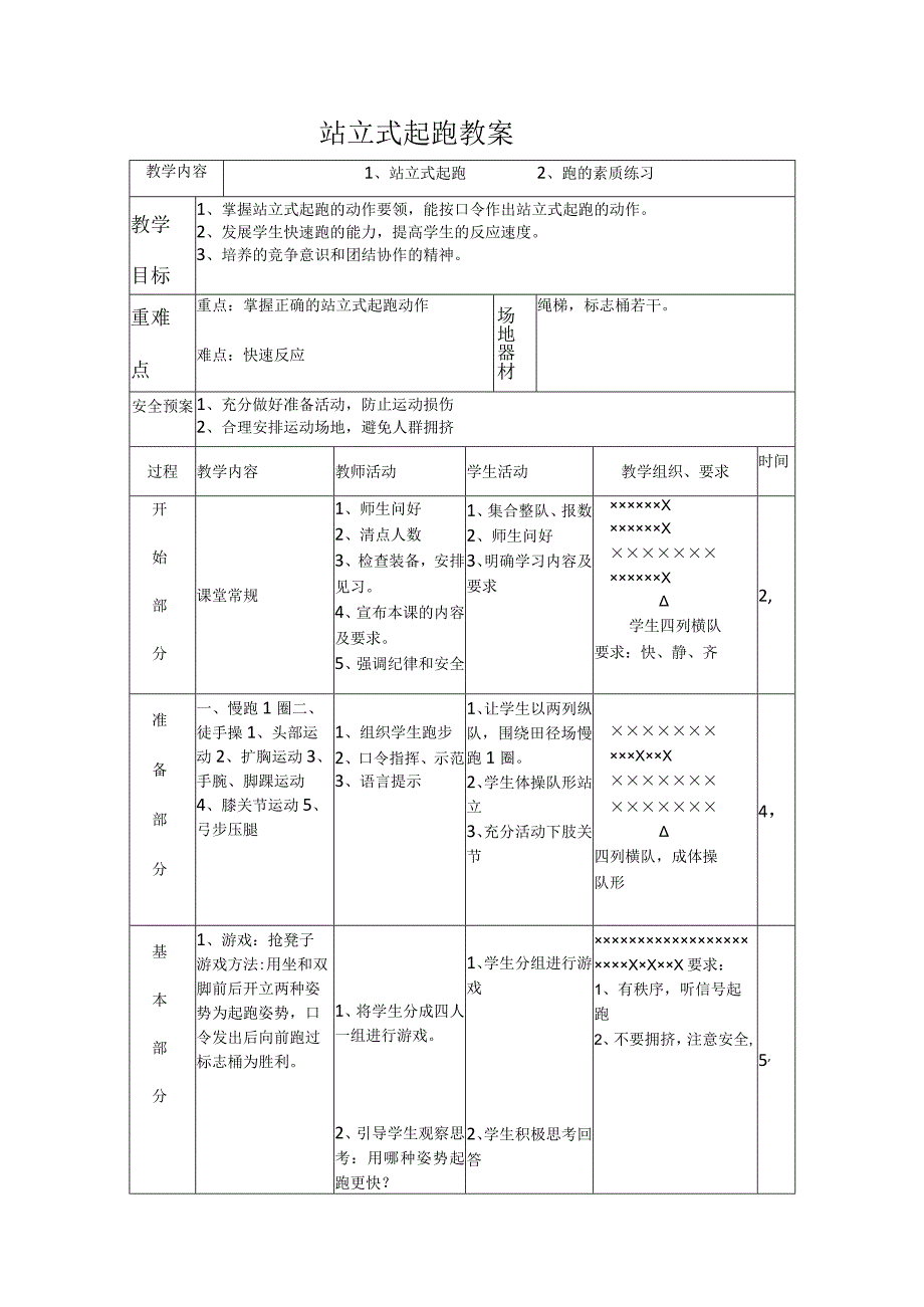 水平二（三年级）体育《站立式起跑》教学设计及教案.docx_第3页