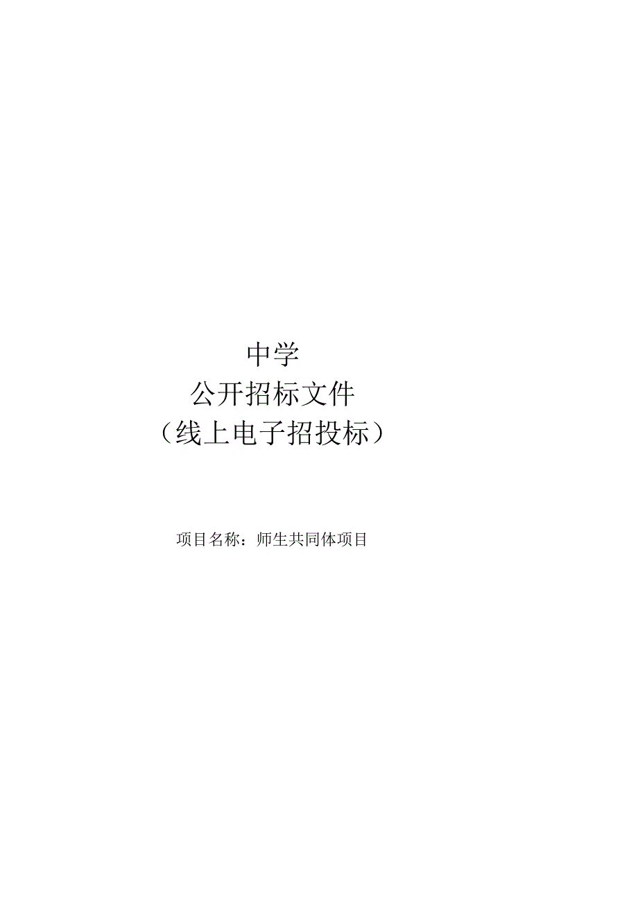 师生共同体项目招标文件.docx_第1页