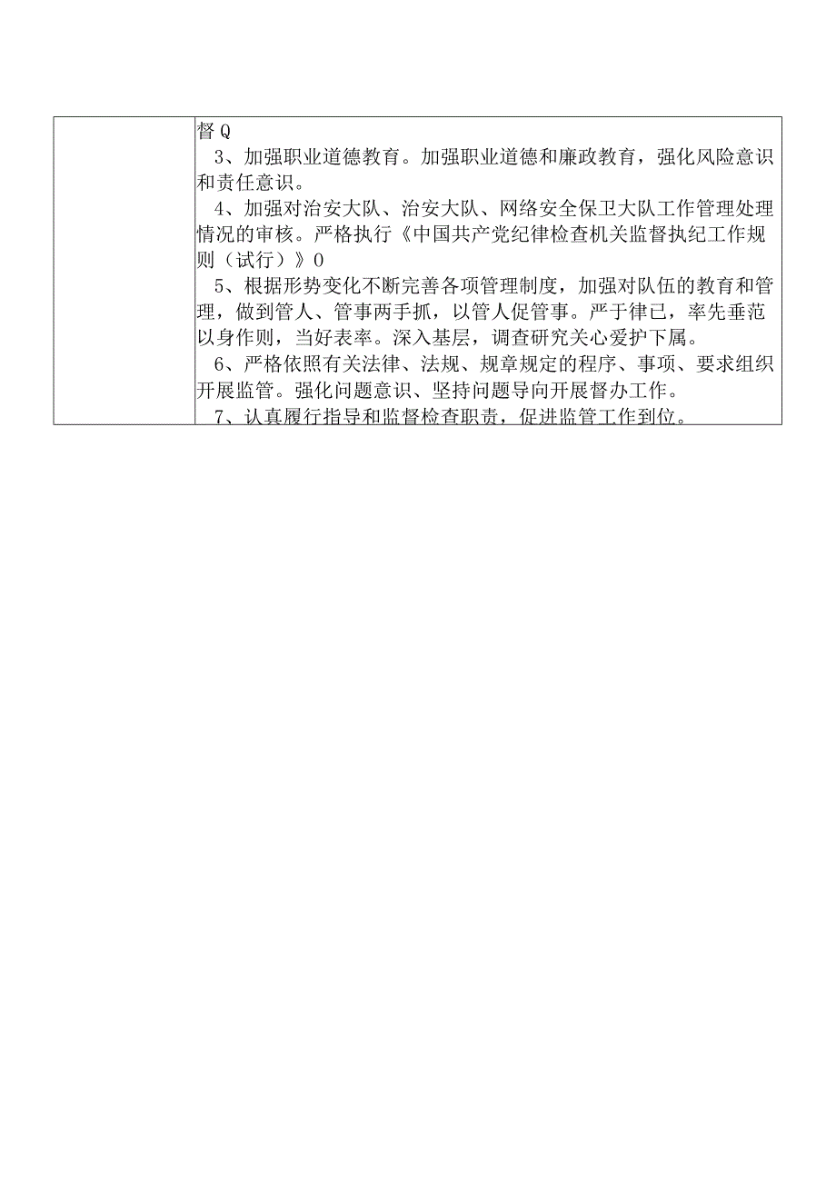 某县公安部门分管治安大队治安大队网络安全保卫大队等等副职个人岗位廉政风险点排查登记表.docx_第2页