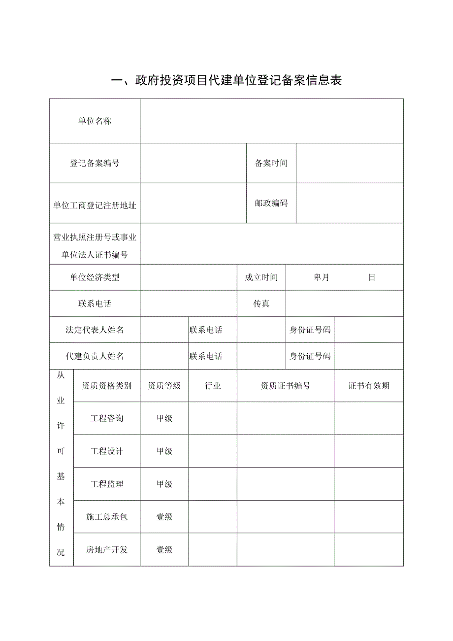 湖南省政府投资项目代建单位登记备案申请表填表说明.docx_第2页