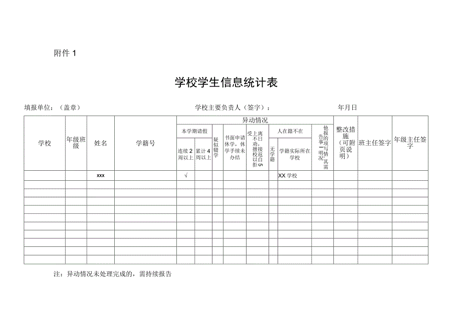 学生信息月报表.docx_第1页