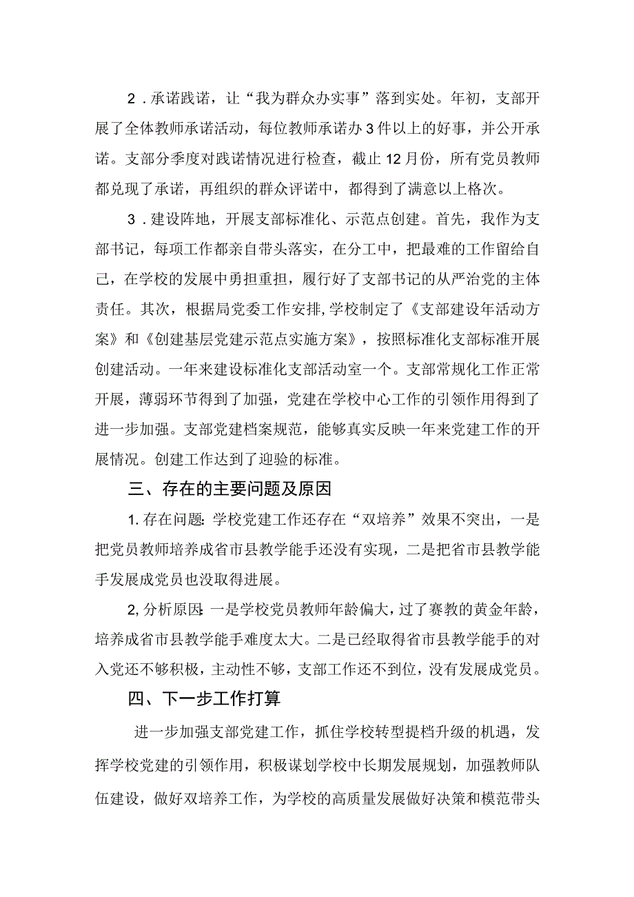 XX实验学校党支部书记抓党建工作述职报告.docx_第3页