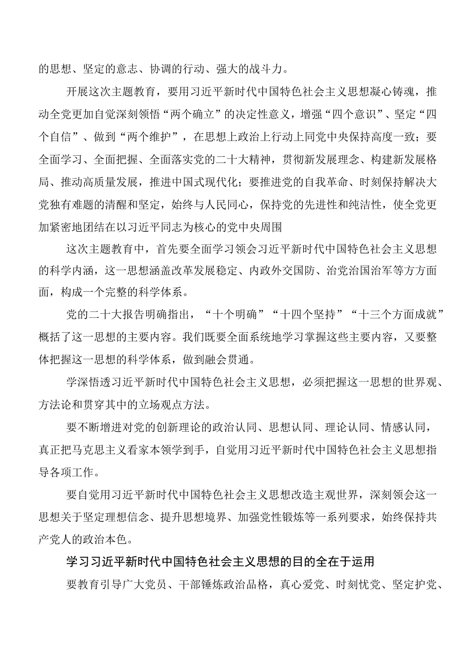 20篇2023年度第二批主题教育发言材料.docx_第2页