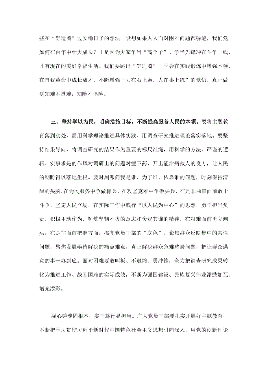 2023年主题教育发言材料：知行合一从主题教育中汲取奋斗之力与主题教育专题学习计划（两篇文）.docx_第3页