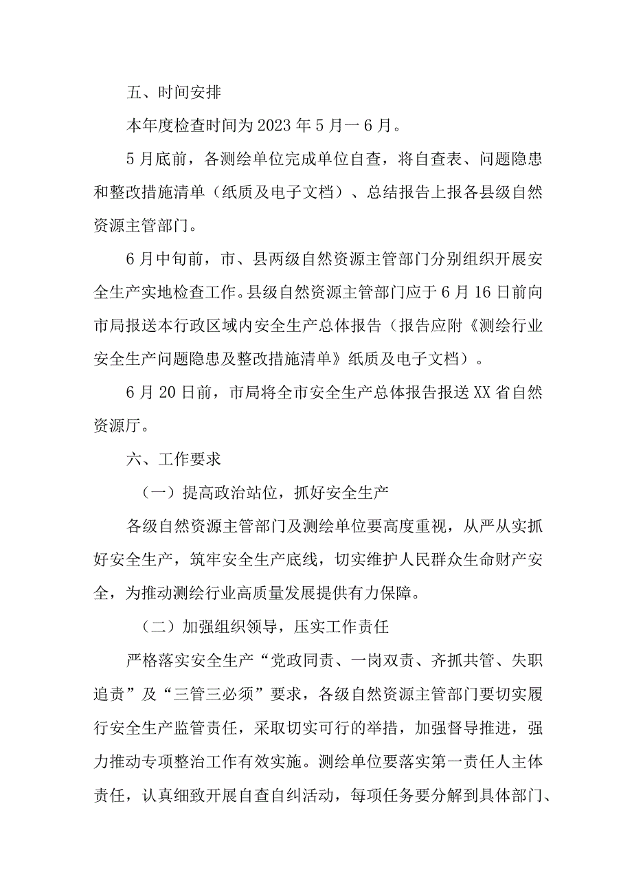 XX市2023年度测绘行业安全生产专项检查工作方案.docx_第3页