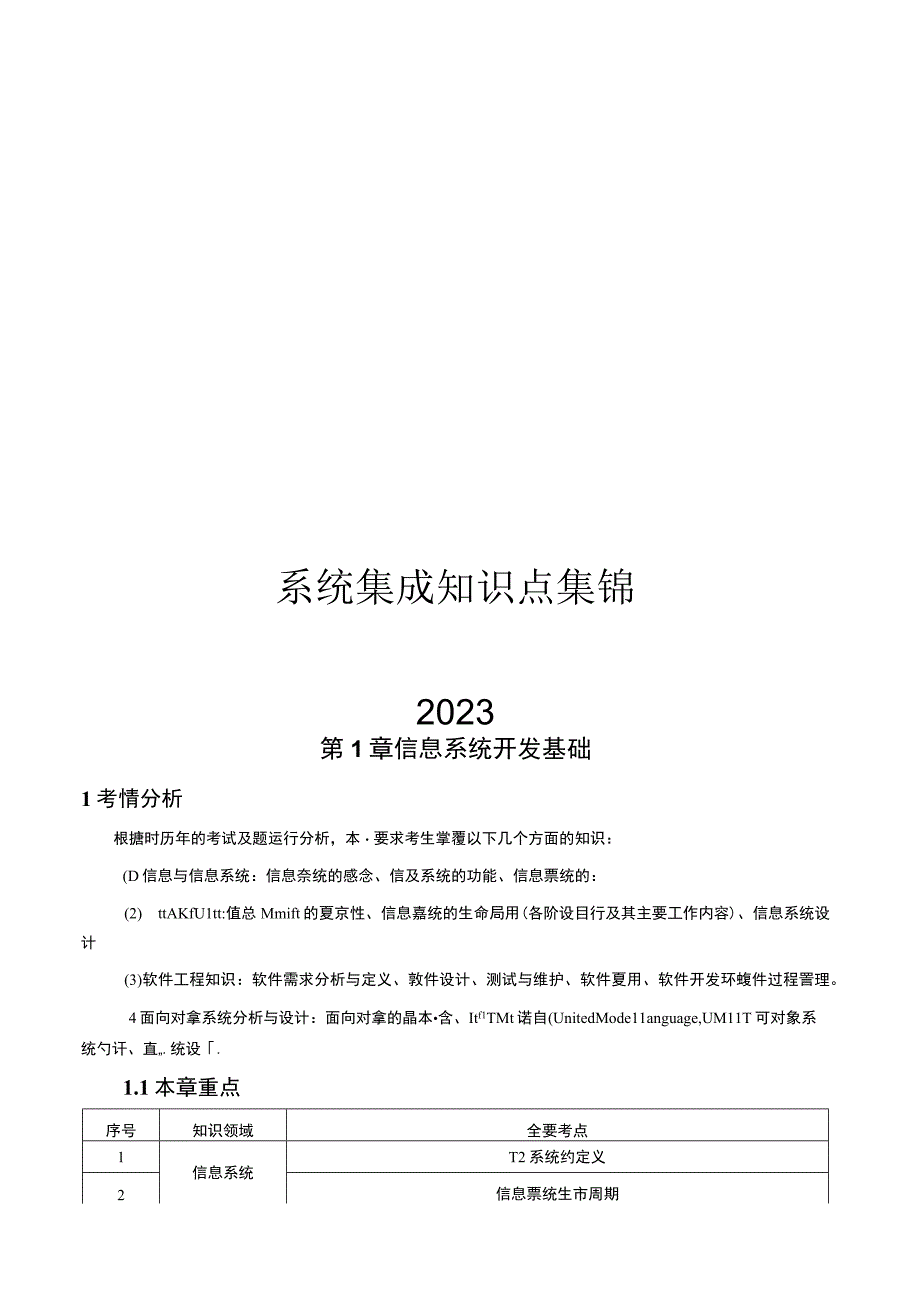 2023系统集成项目管理工程师考试知识点集锦.docx_第1页