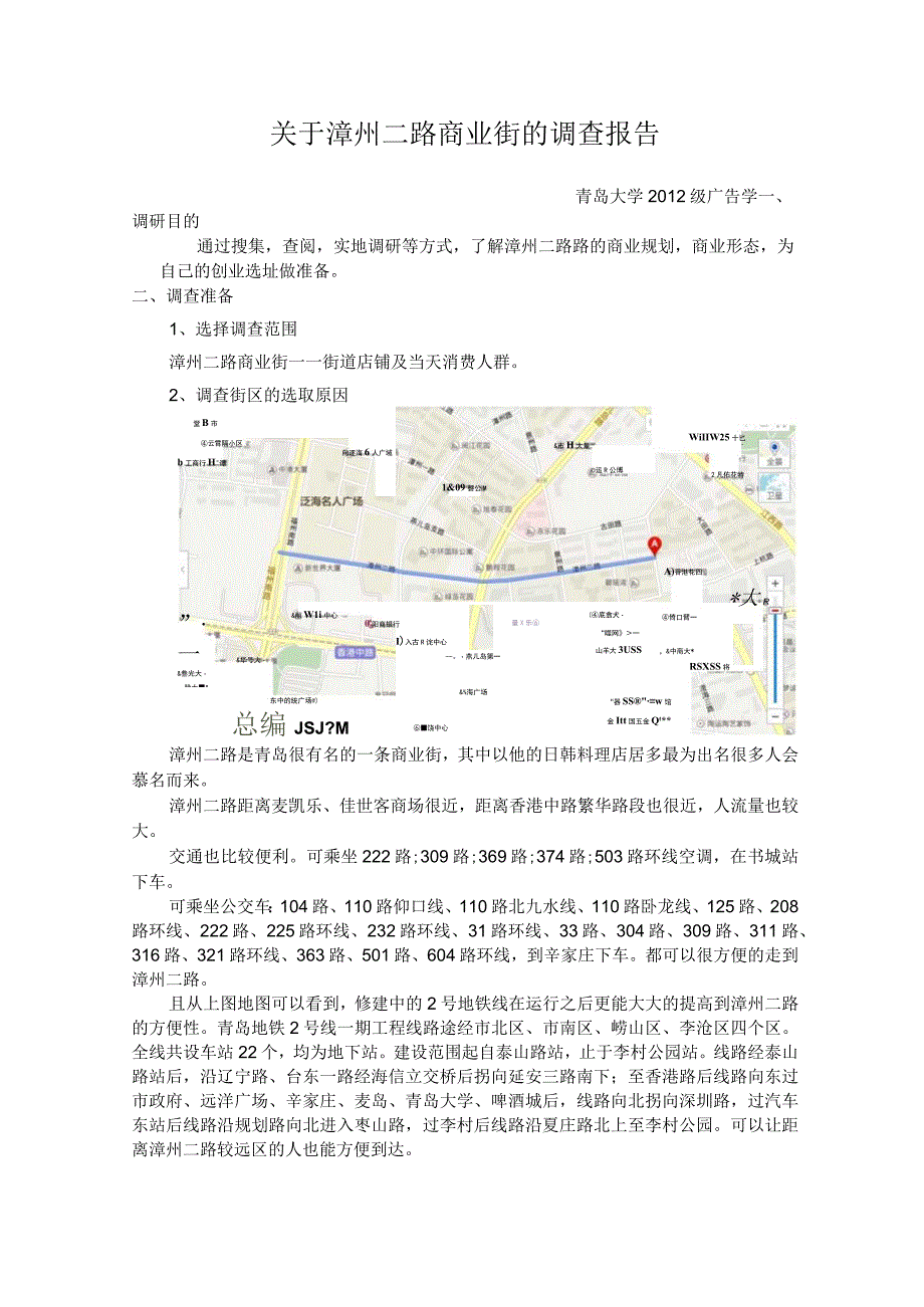 关于漳州二路商业街的调查报告.docx_第1页