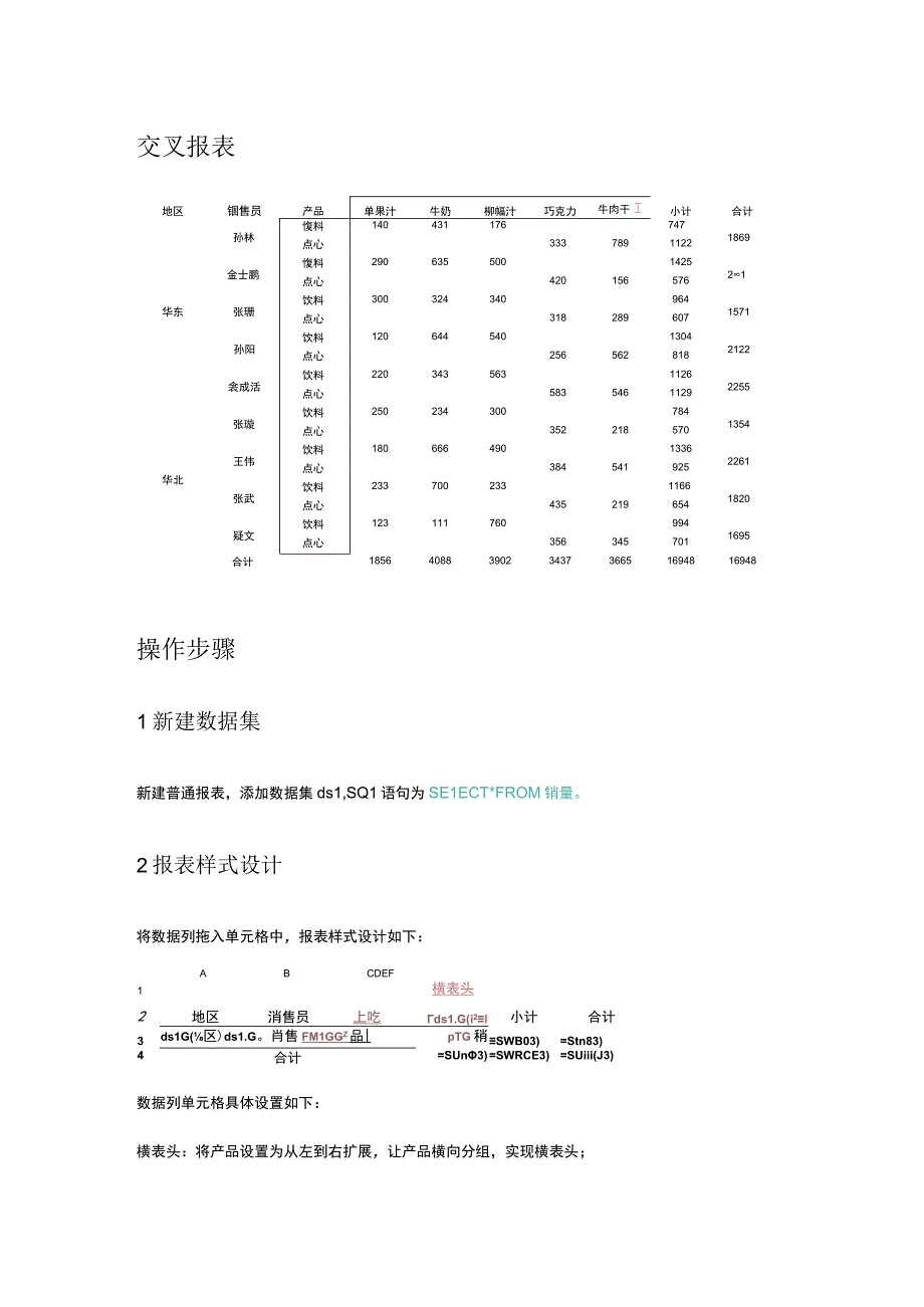 交叉报表操作步骤.docx_第1页