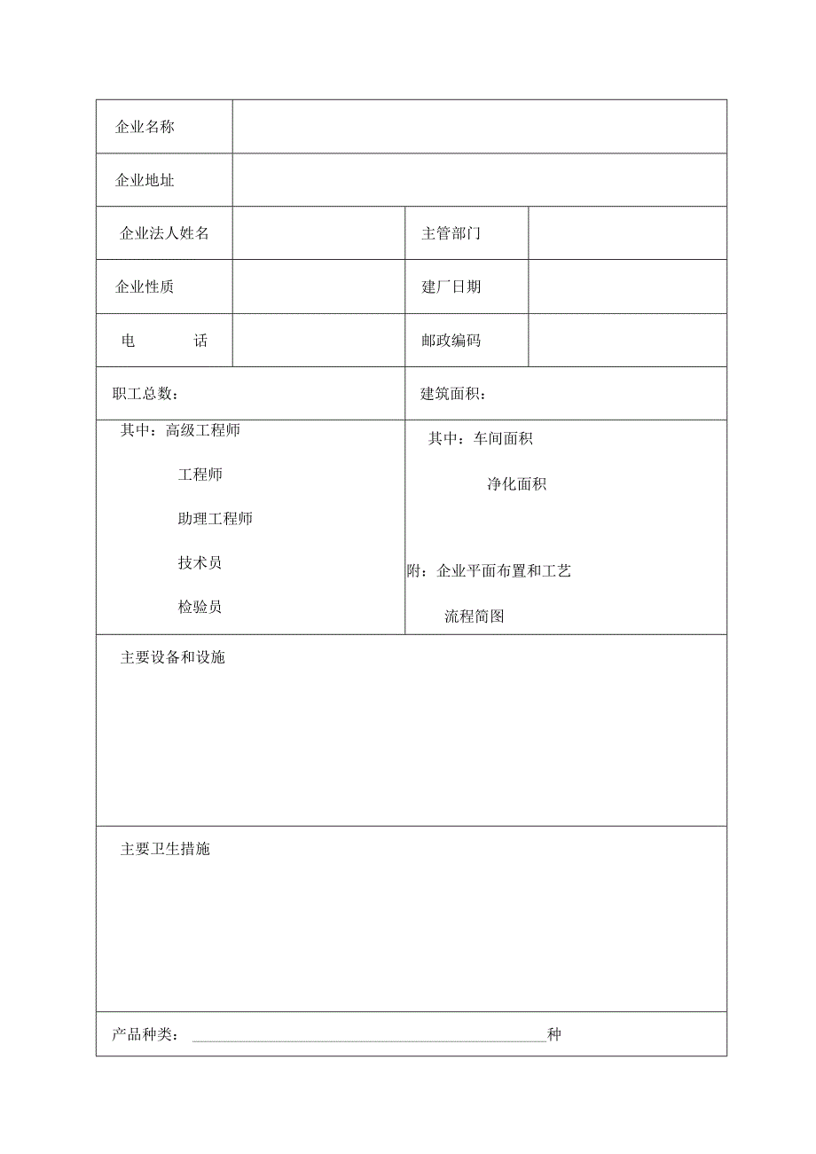 化妆品生产企业卫生许可证申请表.docx_第3页