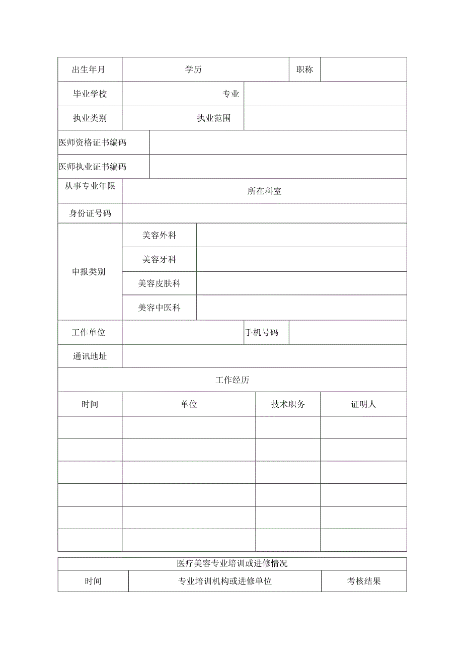 医疗美容主诊医师专业核定备案申请表.docx_第3页