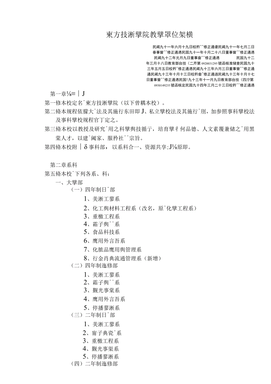 东方技术学院教学单位组织架构.docx_第1页