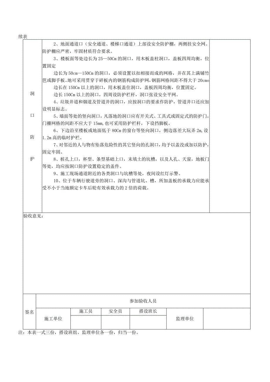 临边洞口安全防护设施（检查）验收表.docx_第2页