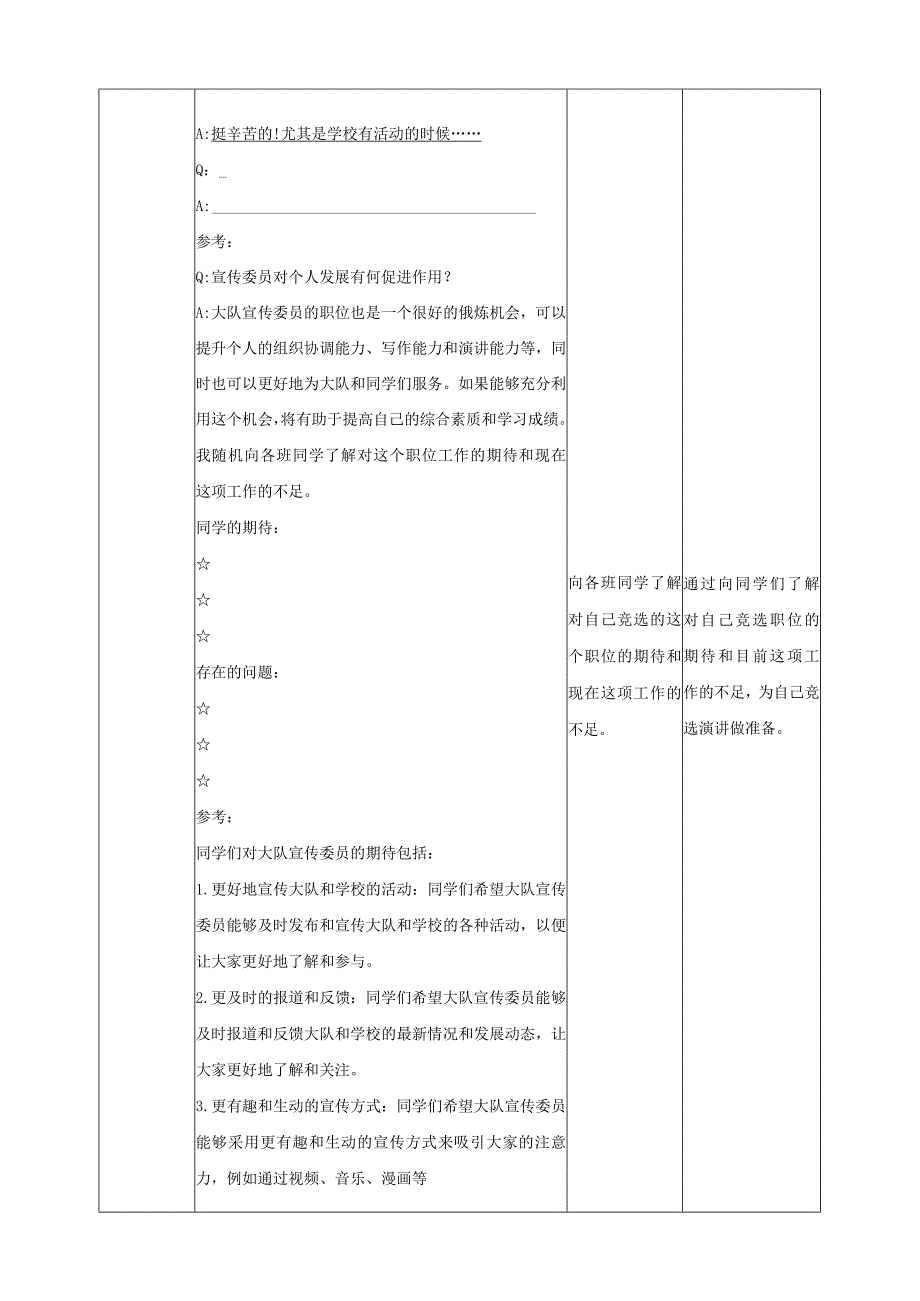 【沪科+黔科版】《综合实践活动》五上竞选大队委员 教案.docx_第3页