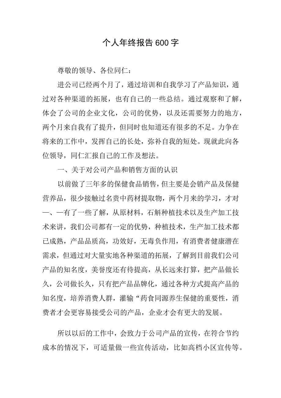 个人年终报告600字.docx_第1页