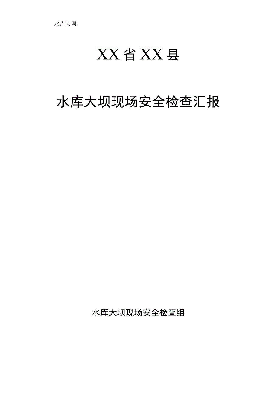 水库大坝现场安全检查结果.docx_第1页