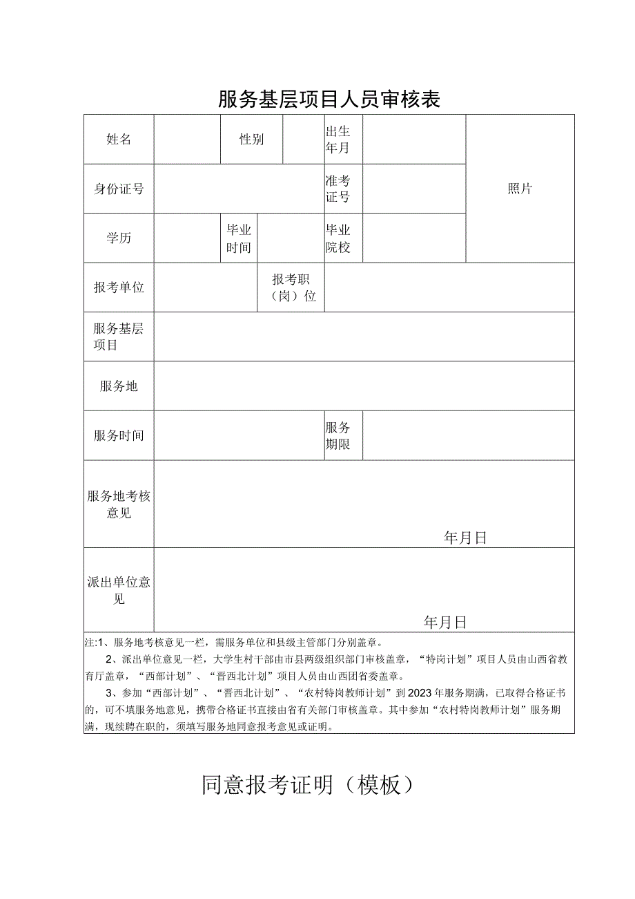 服务基层项目人员审核表.docx_第1页