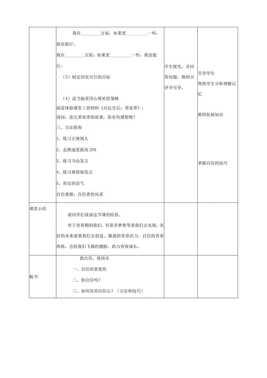 我自信我快乐 教案 心理健康七年级全一册.docx_第3页