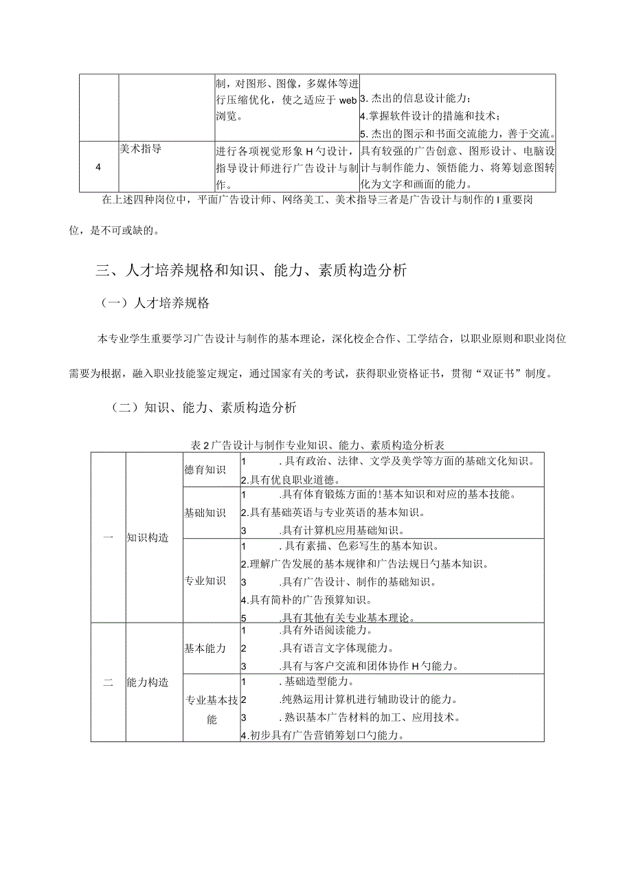 广告设计及制作才能培养方案.docx_第3页