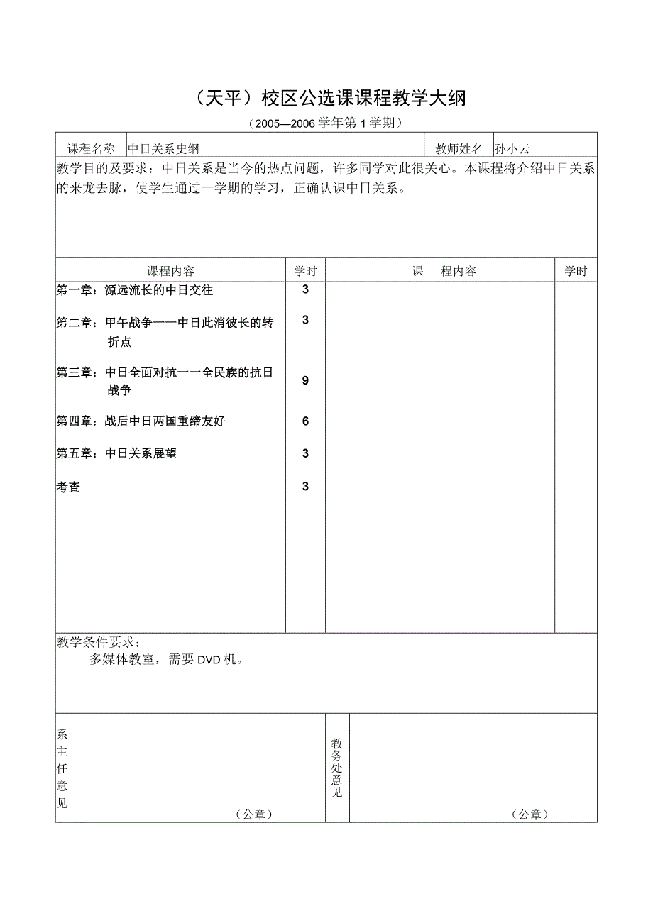 天平校区公选课申报及课程内容介绍表.docx_第2页