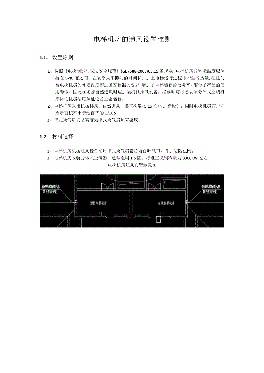 电梯机房的通风设置准则.docx_第1页