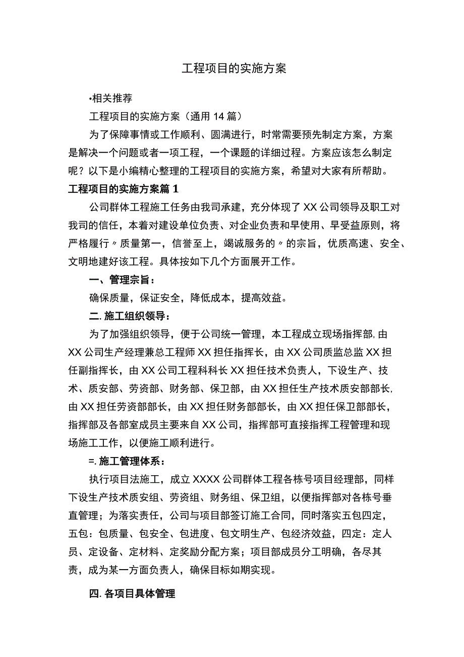 工程项目的实施方案.docx_第1页