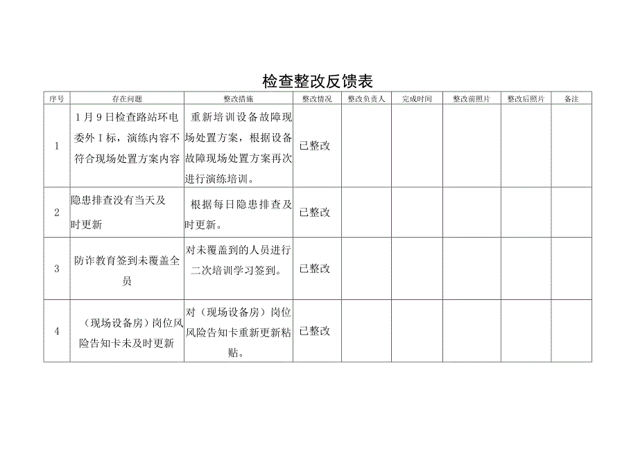 维修中心安全质量综合检查反馈表.docx_第2页