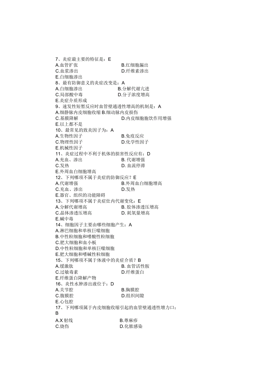 病理实验学题库：炎症.docx_第2页