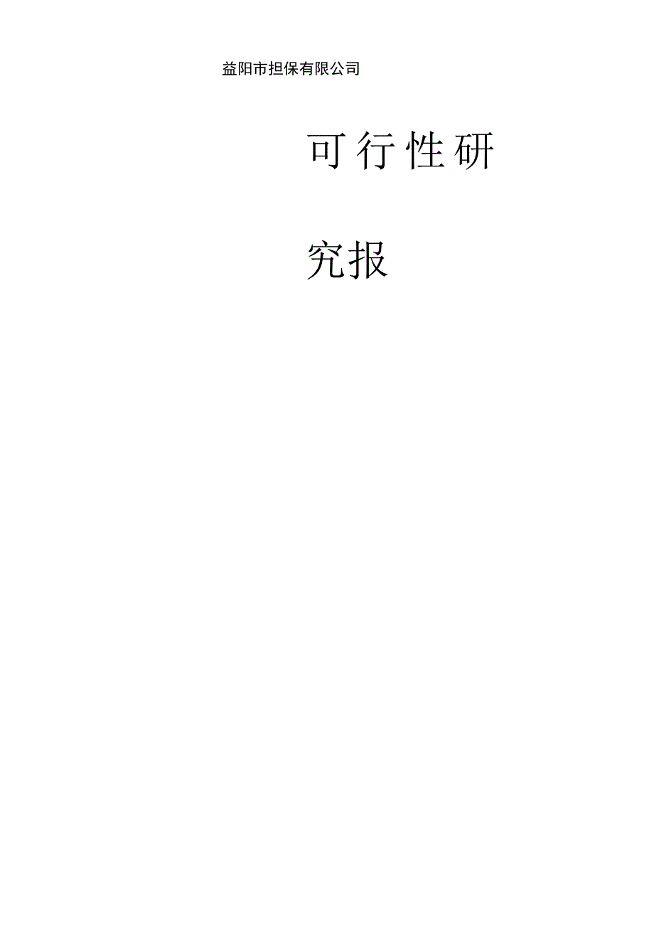 担保公司可行性研究指南.docx_第1页