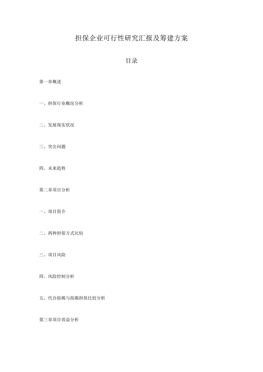 担保公司筹建方案及可行性研究.docx_第1页