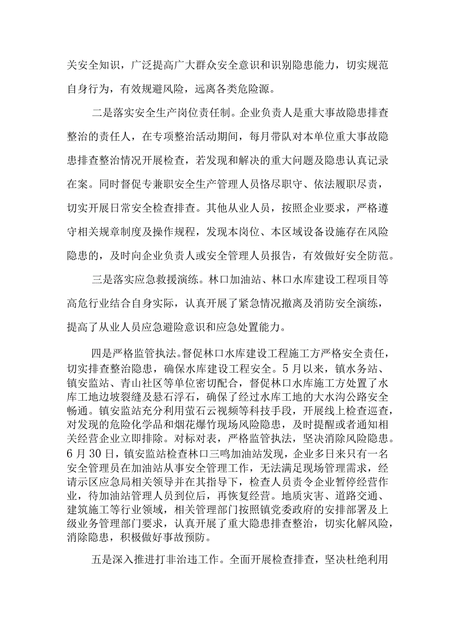 XX镇重大事故隐患专项排查整治行动工作总结.docx_第3页