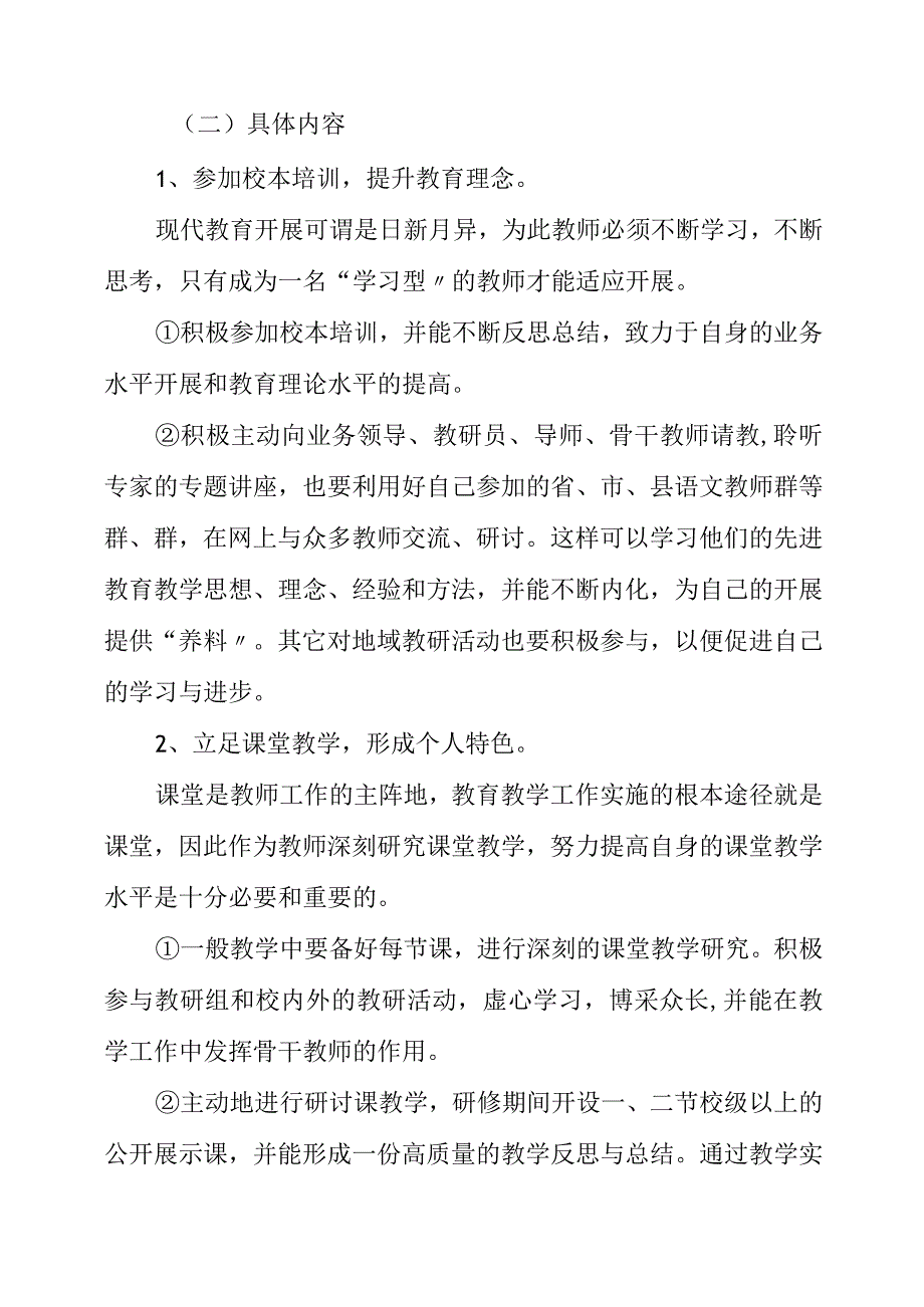 2023年教师继续教育个人研修计划.docx_第2页