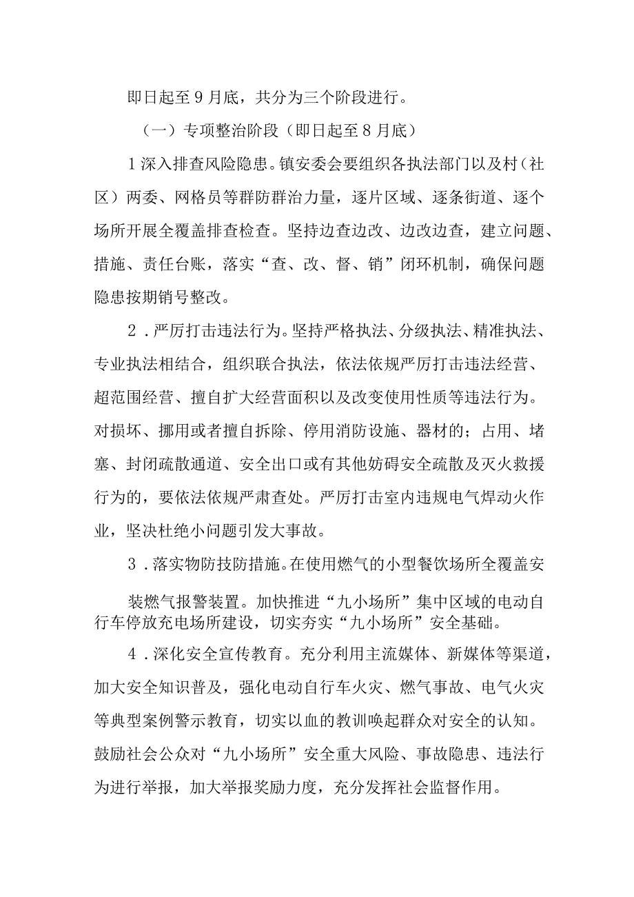 XX镇“九小场所”安全专项整治工作方案.docx_第3页