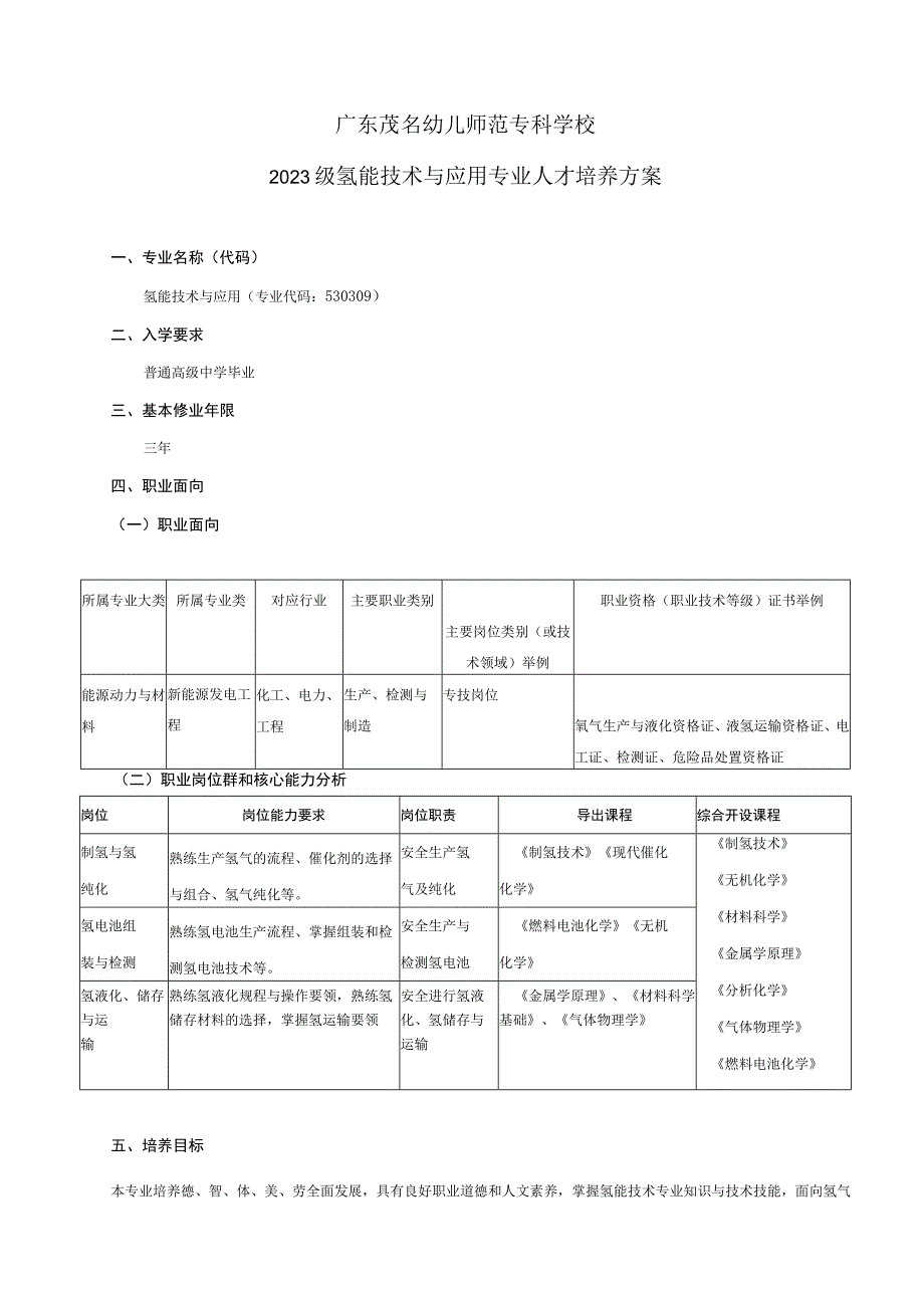 01-2023级氢能技术应用专业人才培养方案.docx_第2页