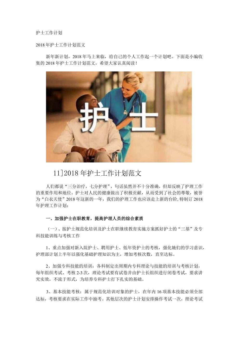 护士工作计划.docx_第1页