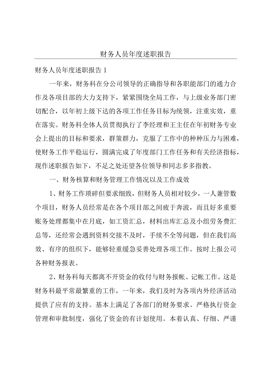 财务人员年度述职报告.docx_第1页