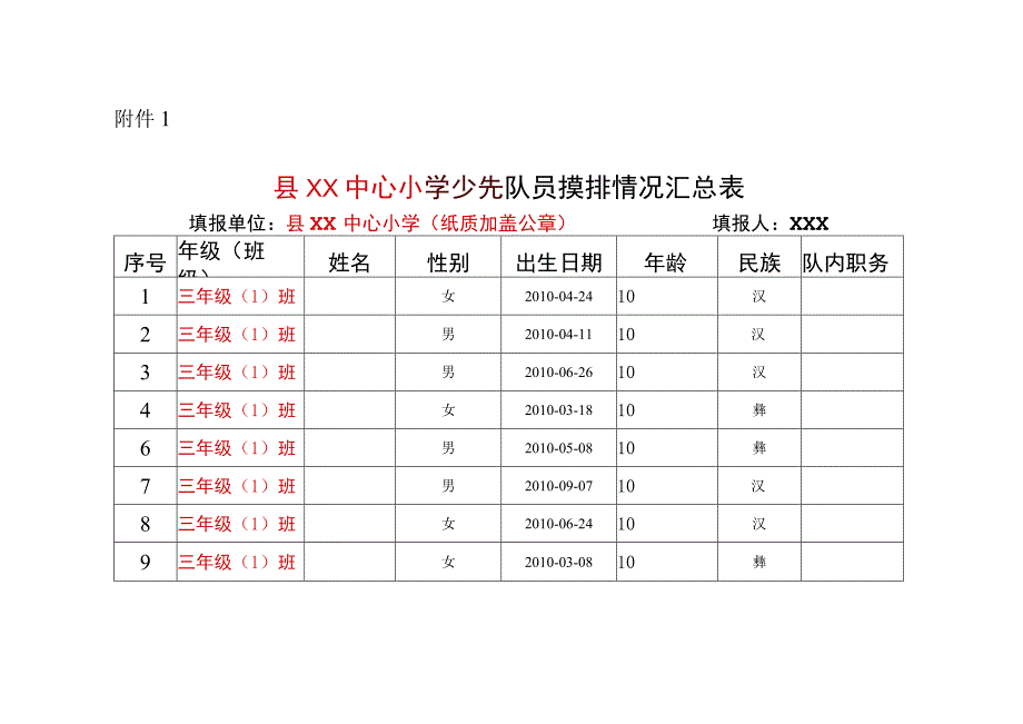 少先队员摸排情况汇总表.docx_第1页