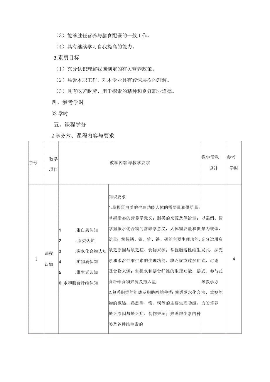 《老年膳食与营养》课程标准.docx_第2页