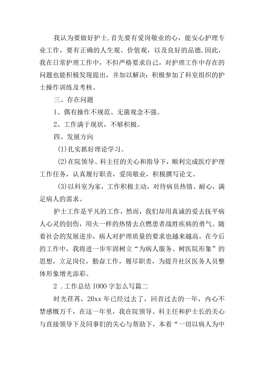 工作总结1000字怎么写（精选12篇）.docx_第2页