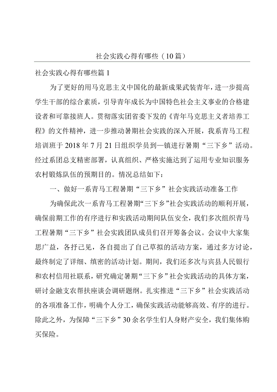 社会实践心得有哪些(10篇).docx_第1页