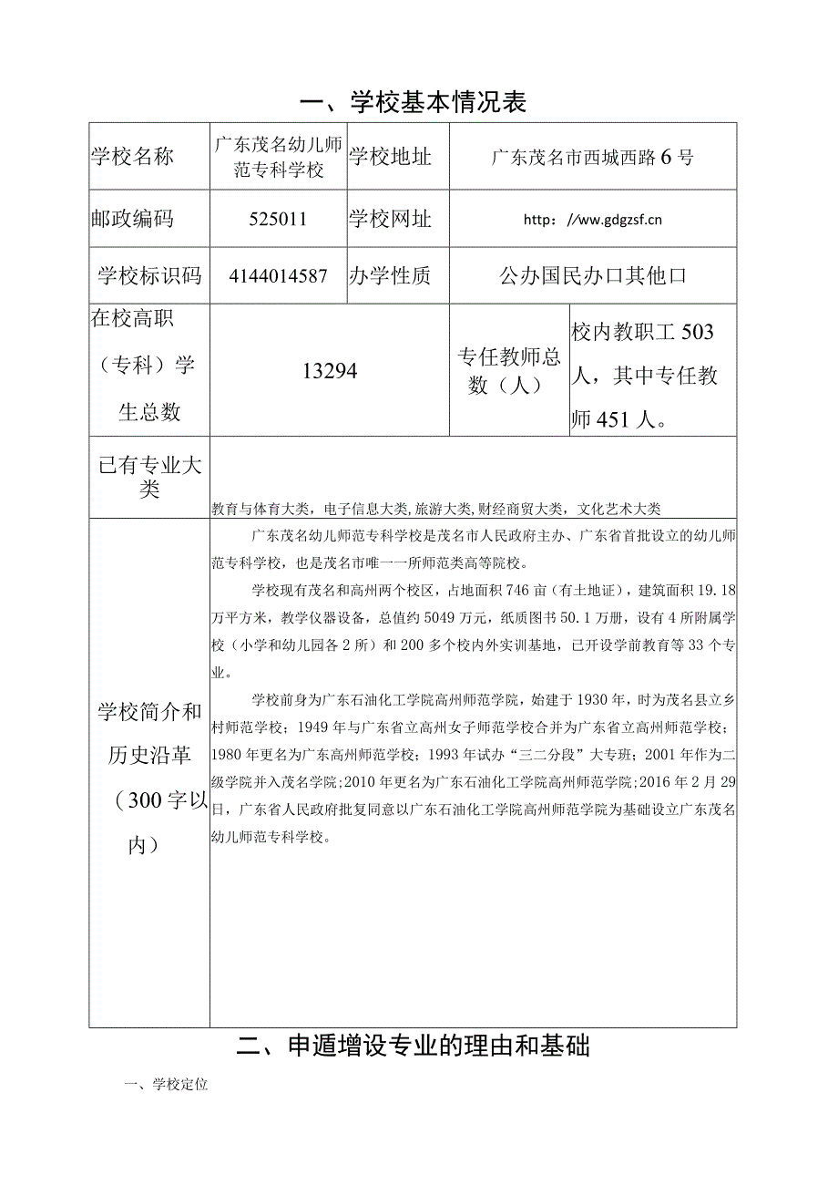 播音与主持（二年制）-专业申请表.docx_第2页