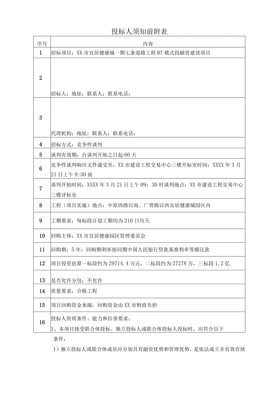 市政道路BT模式投融资建设项目招标文件范本.docx_第3页